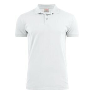 Printer Mens Surf Stretch Polo Shirt / White